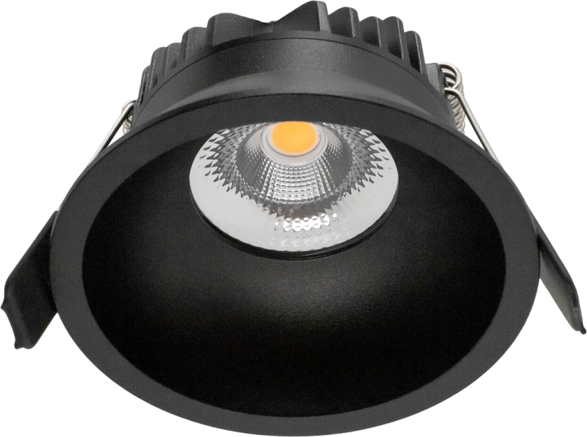Ceto Mini Fixed lavtbyggende downlight 7W 2700K Dimbar IP44 - Svart - Svart