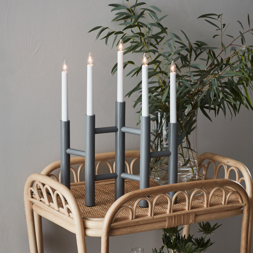 Cassiopeia adventsstake 5 - Grå - Grå - Grå