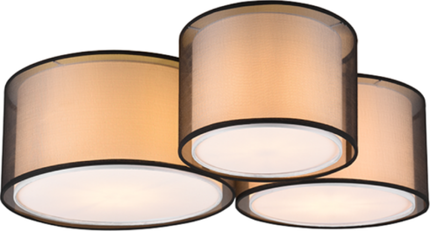 Burton taklampe 3 lys - Svart - Svart