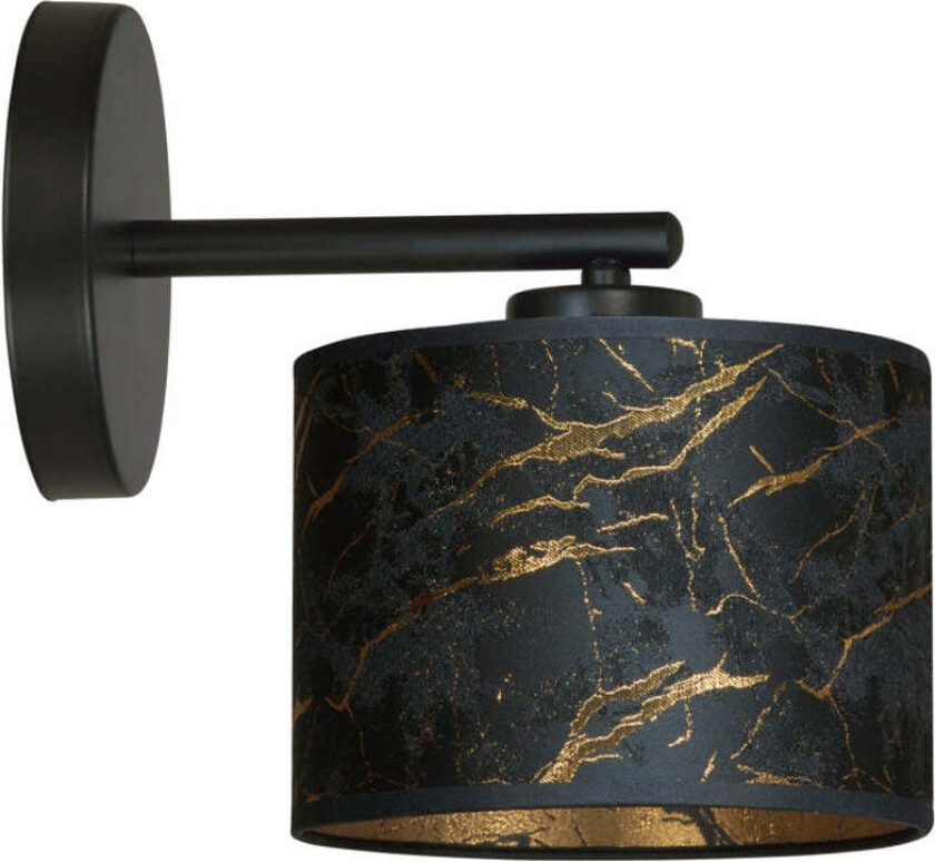 Broddi vegglampe - Svart - Svart