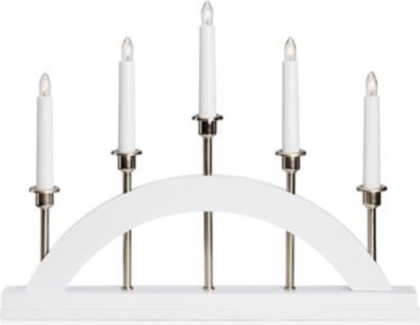 Bridge adventsstake 5 - Hvit/stål - Hvit / Stål - Hvit / Stål
