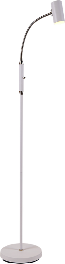 Brasil gulvlampe 130 cm - Hvit/Nikkel