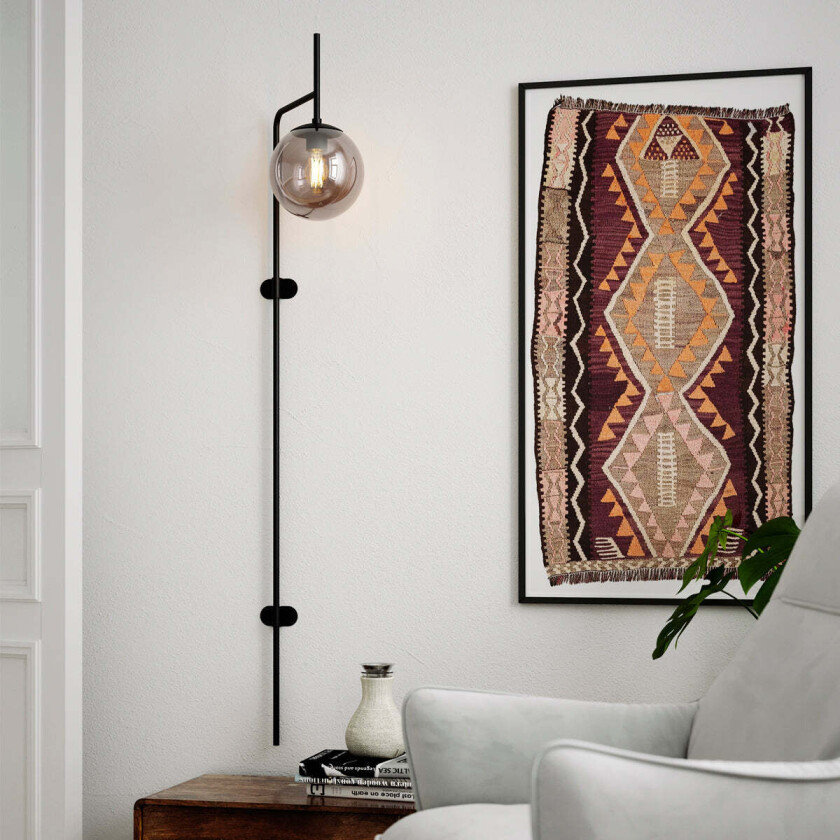 Boyle vegglampe XL - Røykfarget - Røyk