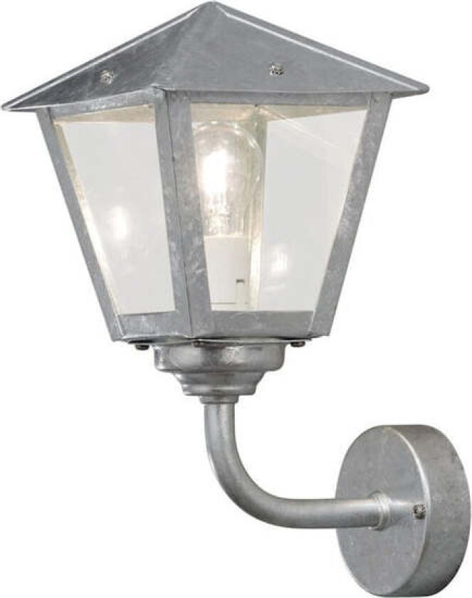 Benu vegglampe opp - Galvanisert - Galvanisert