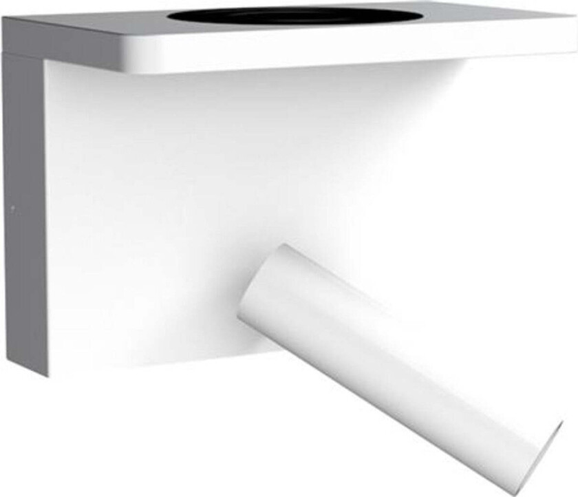 Bedside vegglampe 3W 2700 Kelvin med trådløs hurtig lader og USB A og C - Hvit