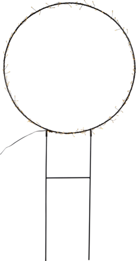 Barlum ring utendørsdekorasjon 120 cm 120 LED varmhvit IP44 - Svart - Svart