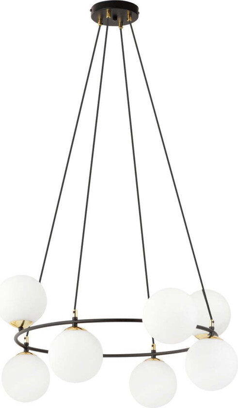 Azura takpendel 7-lys - Svart/Opal
