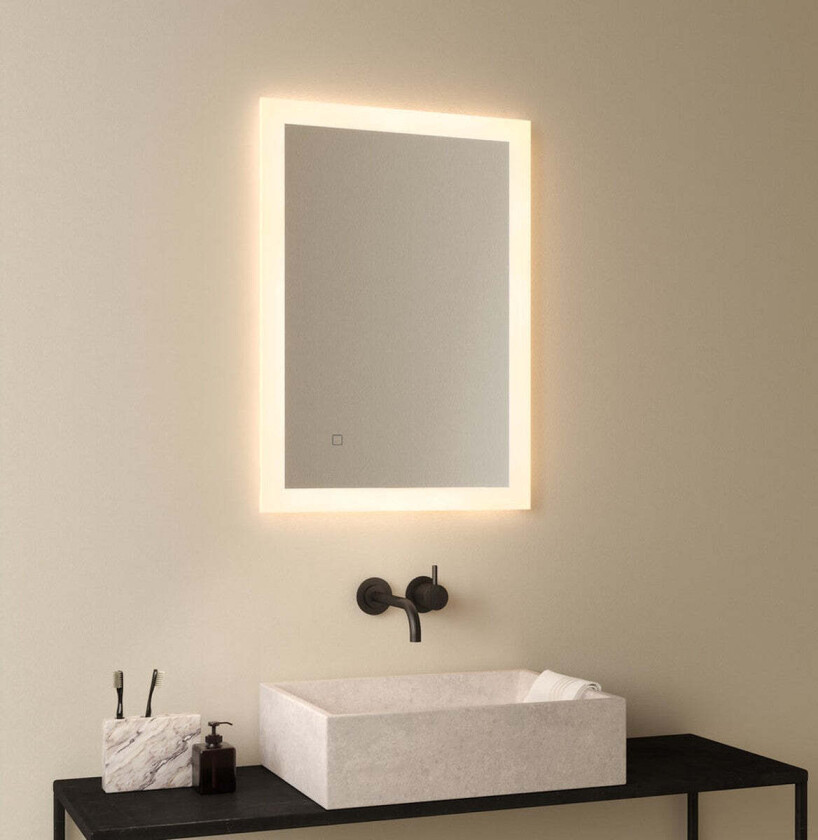 Ascot 700 speil for baderom IP44 28,9W Led 2700-6000 Kelvin 70x50 cm - Opal