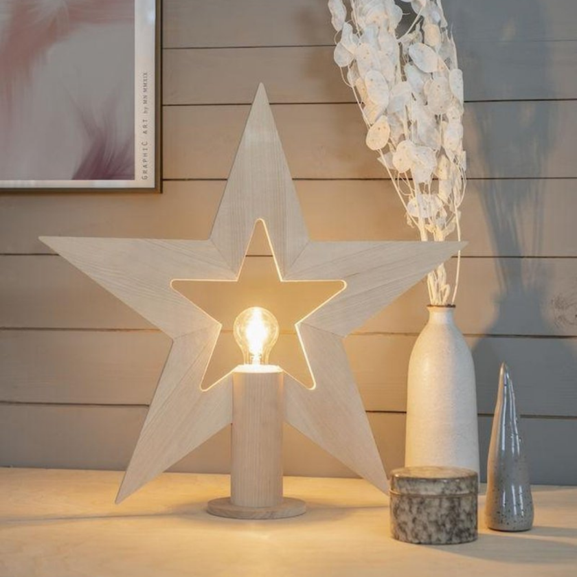 Adventsstjerne på fot 56 cm - Natur