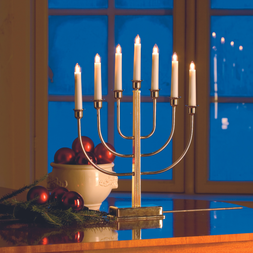 7 armet adventsstake - messing - Messing