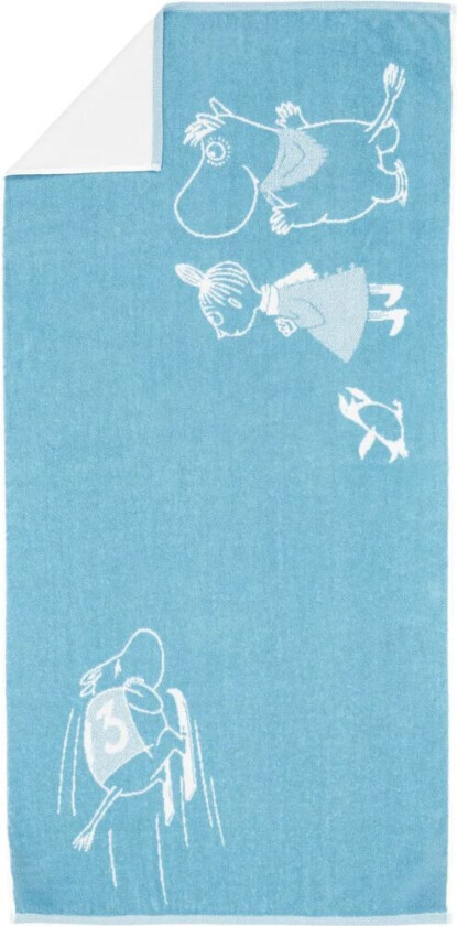 Mummitrollet badehåndkle Ski jumping 70x140 cm