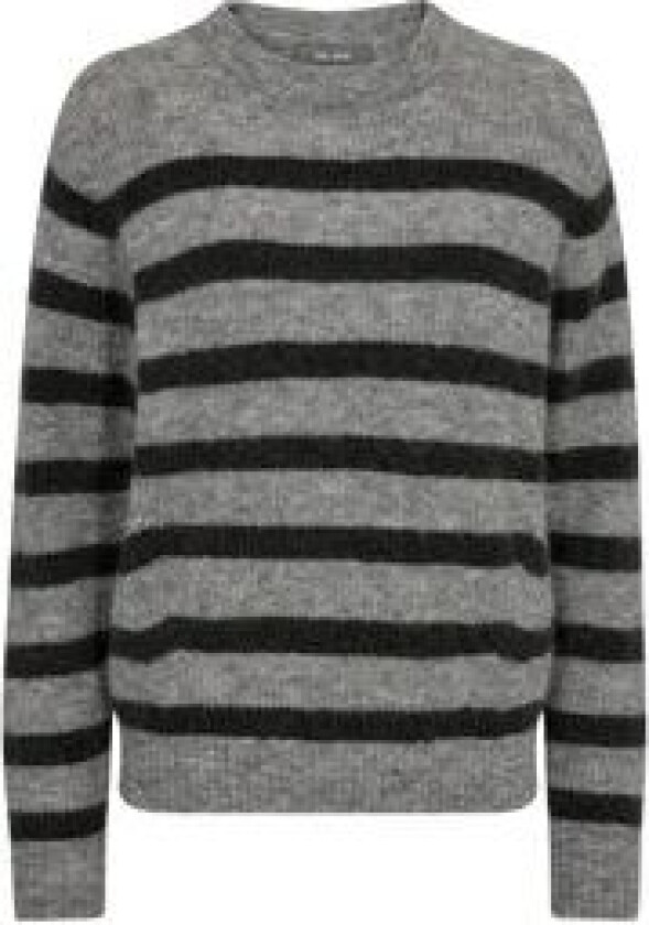 Mos Mosh Thora Stripe Crewneck Knit - Sharkskin S