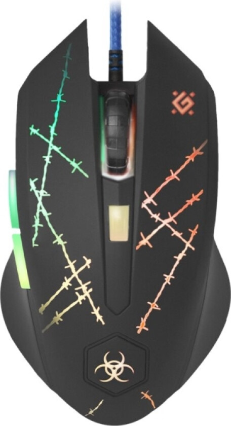 Forced Gm-020L - Mus - Optisk - 6 Knapper - Kablet - Usb - Svart