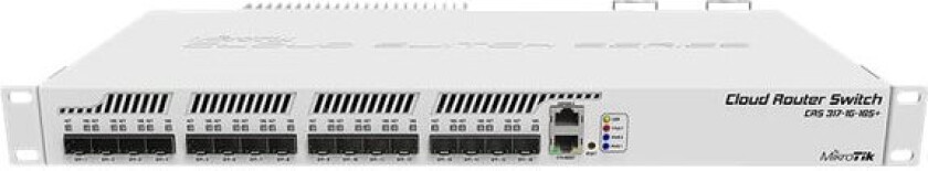 Mikrotik Cloud Router Switch Crs317-1G-16S+Rm - Switch - L3 - Styrt - 16 X Sfp+ + 1 X 10/100/1000 - Rackmonterbar - Ac 100 - 240 V
