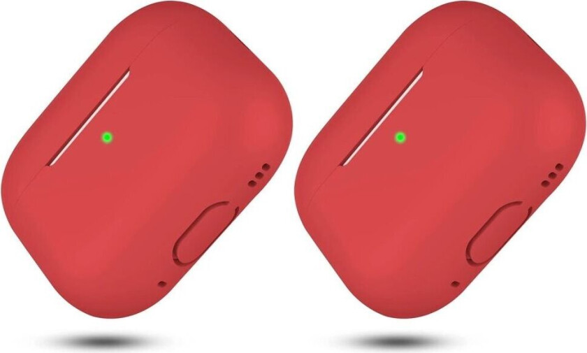 2x Rødt Airpods PRO 2 silikondeksel