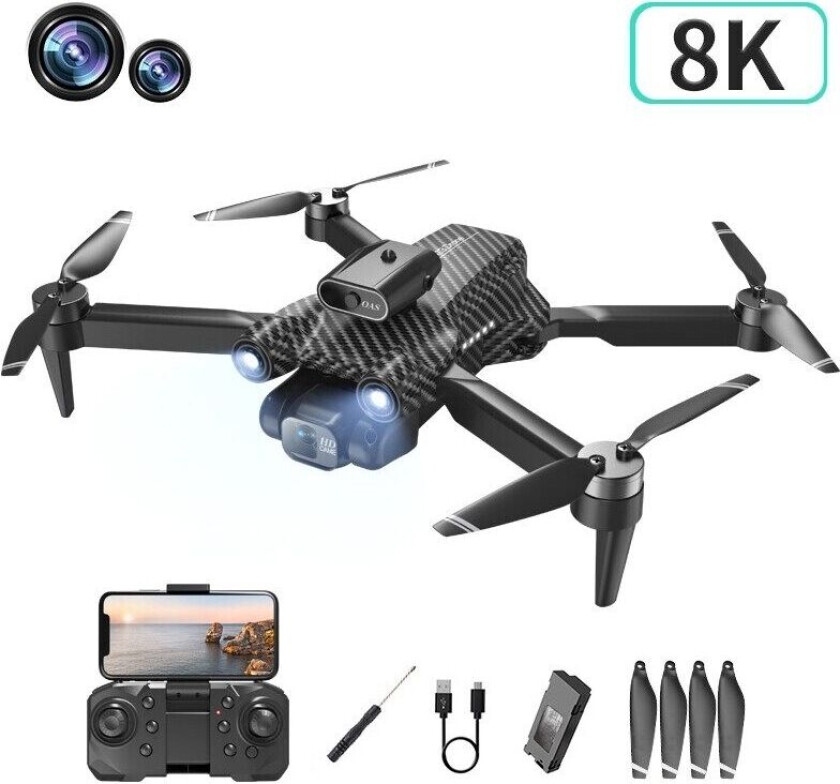 Drone med sammenleggbar design wifi -kamera 360 ° unngåelse av hindringer