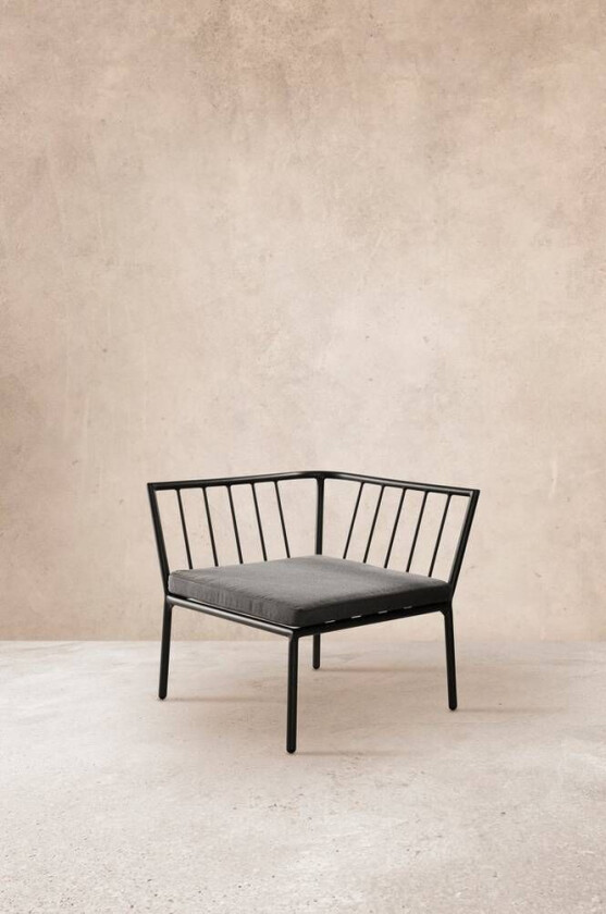 sofamodul - hjørne Svart/mørk grå pute