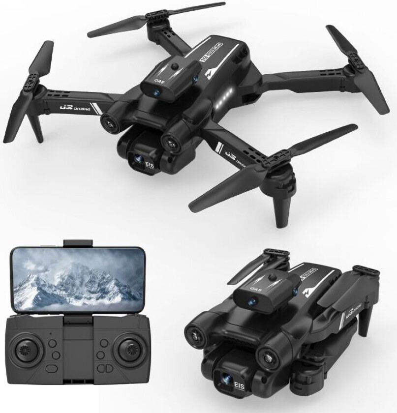 Drone HD -kamera sammenlegges med sensorer mot hindringer