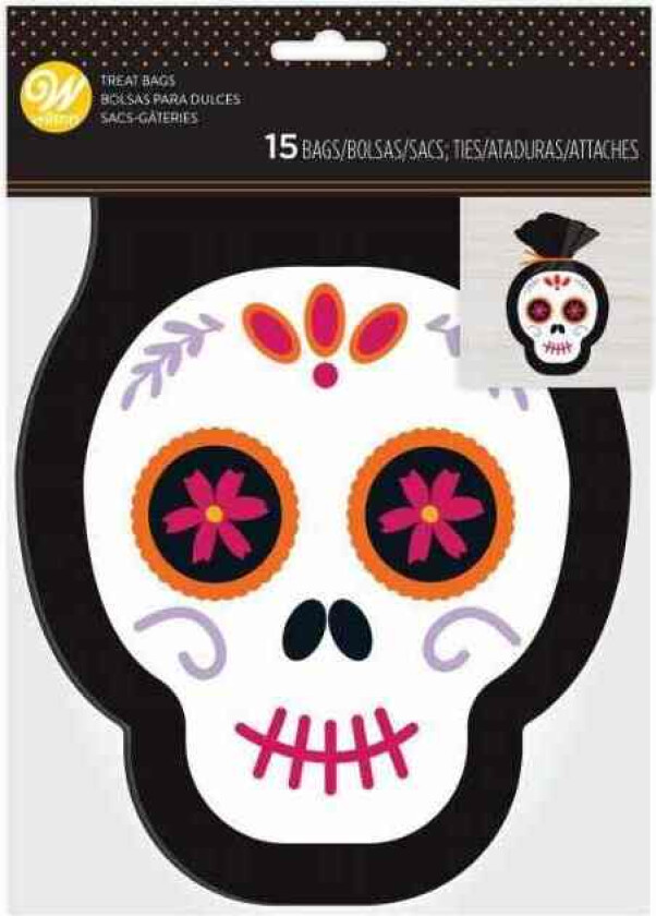 Gavepose formet som hodeskalle -Halloween- pk/15