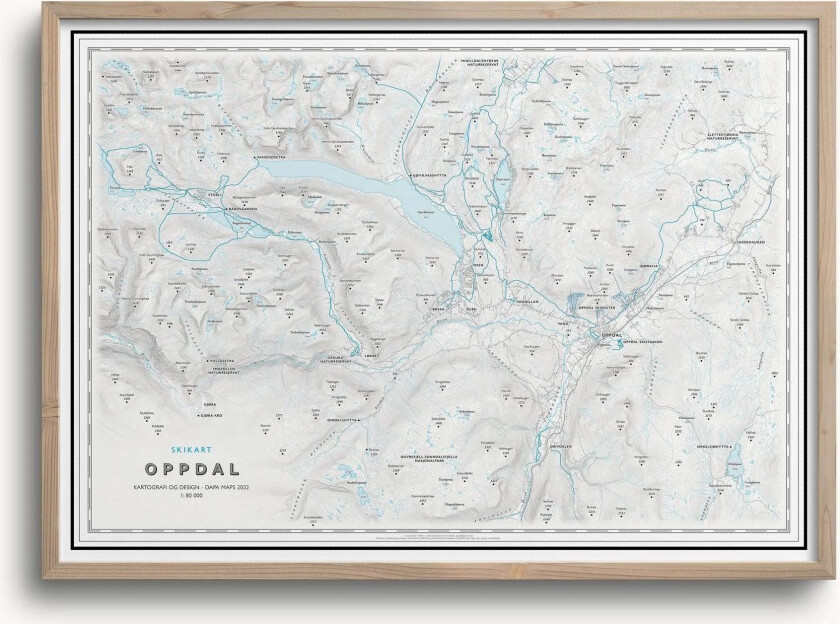 Skikart Oppdal (50x70 Cm) - Uten Ramme