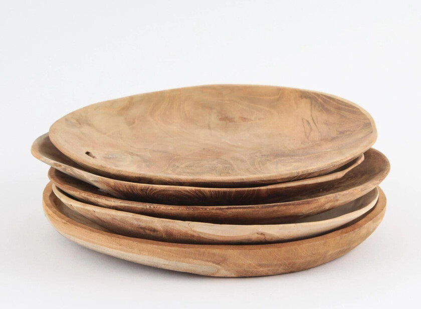 Lama Tallerken I Resirkulert Teak - 25cm