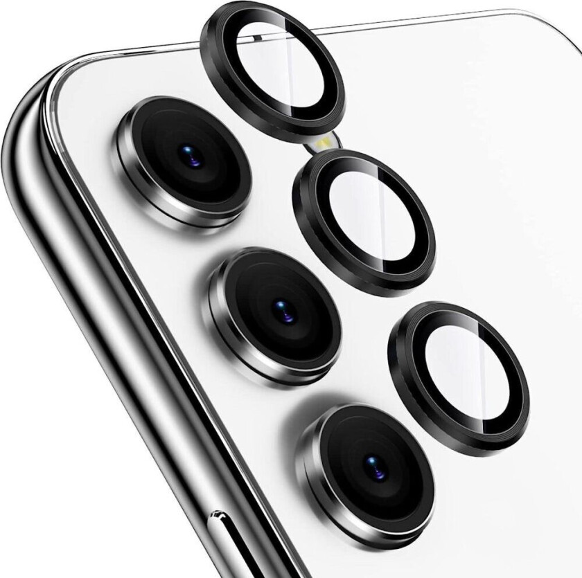 Svart Samsung S23 / S23 Plus kameralinsedeksel