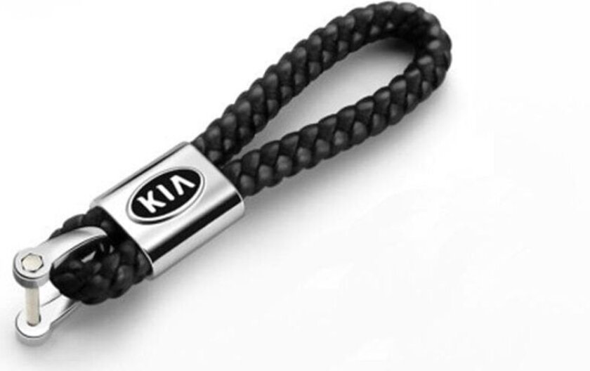 Kia Flettet nøkkelring i skinn