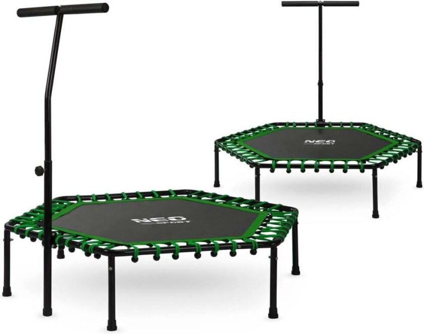 Fitness Trampoline med håndtak 127 cm Neo-Sport - Hexagonal Green