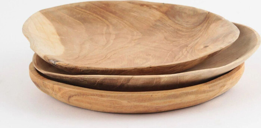 Lama Tallerken I Resirkulert Teak - 18cm