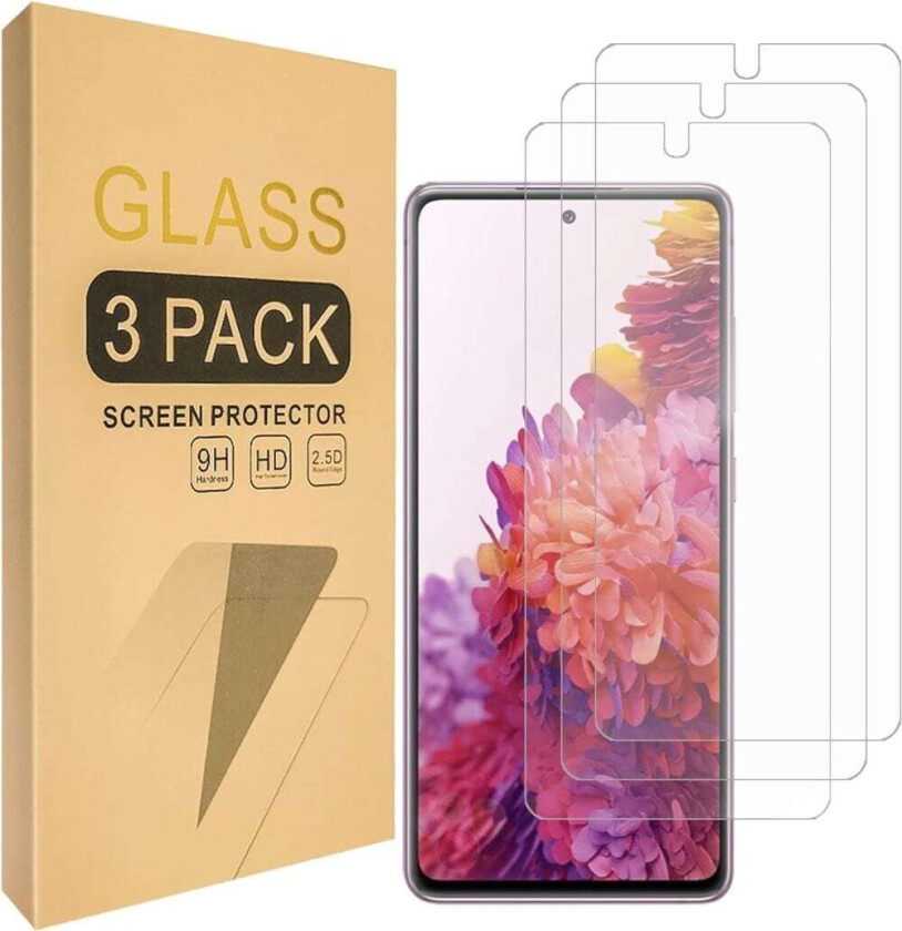3x Herdet glassdeksel Samsung S20 FE Full Fit, fingeravtrykk