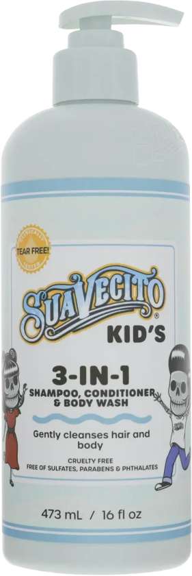Kid's 3-in-1 sjampo, balsam og body wash