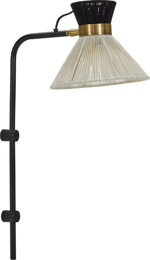 - Cord Vegglampe Svart