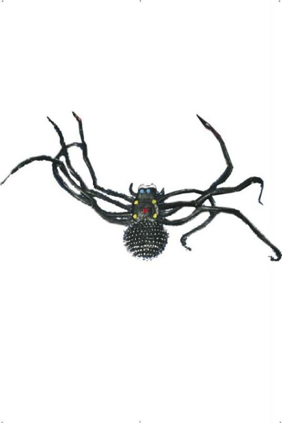 Dekor, Stor edderkopp i gummi, 60cm