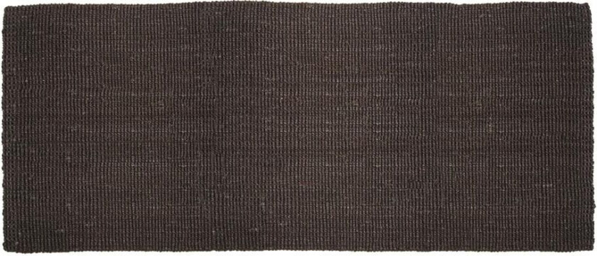 Jute dørmatte svart 80x180 cm