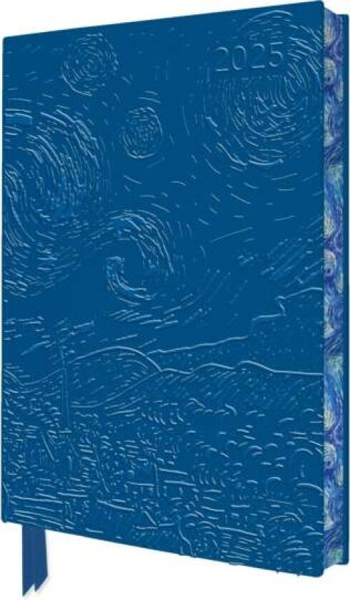 Vincent van Gogh: The Starry Night 2025 Artisan Art Vegan Leather Diary Planner - Page to View with