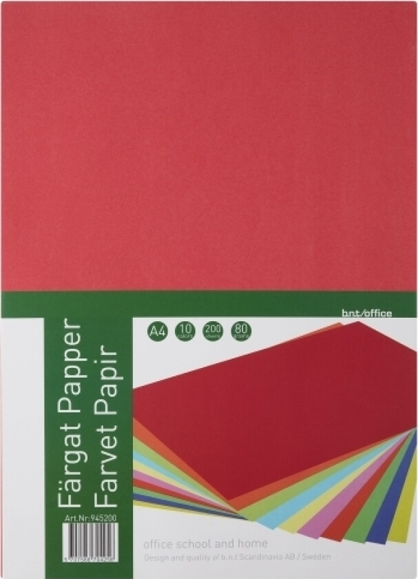 Kopipapir Favet A4 80G 10X20 Assorterede Farver