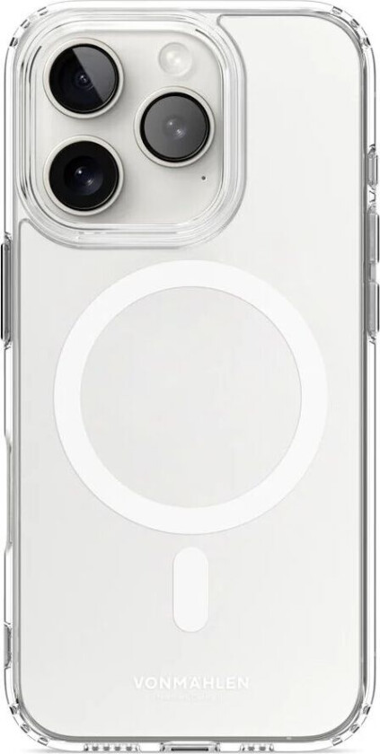 iPhone 16 Pro Transparent Deksel - MagSafe Kompatibel - Hvit