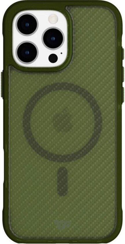 iPhone 16 Pro Max Tech21 EVO Armor Deksel - MagSafe Kompatibel - Gjennomsiktig / Grønn