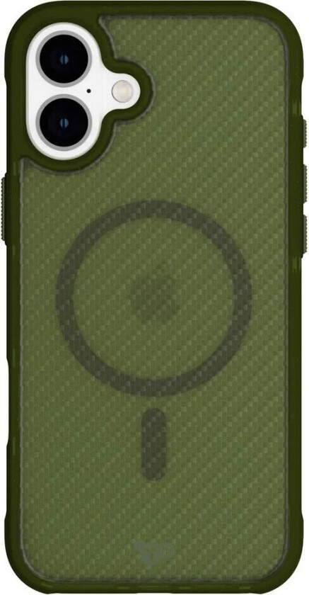iPhone 16 Plus Tech21 EVO Armor Deksel - MagSafe Kompatibel - Gjennomsiktig / Grønn