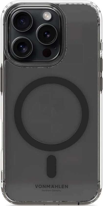 iPhone 16 Pro Transparent Deksel - MagSafe Kompatibel - Svart