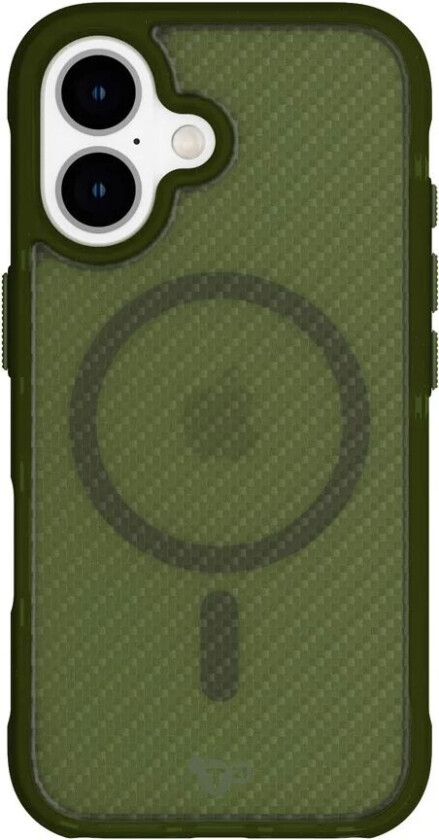iPhone 16 Tech21 EVO Armor Deksel - MagSafe Kompatibel - Gjennomsiktig / Grønn