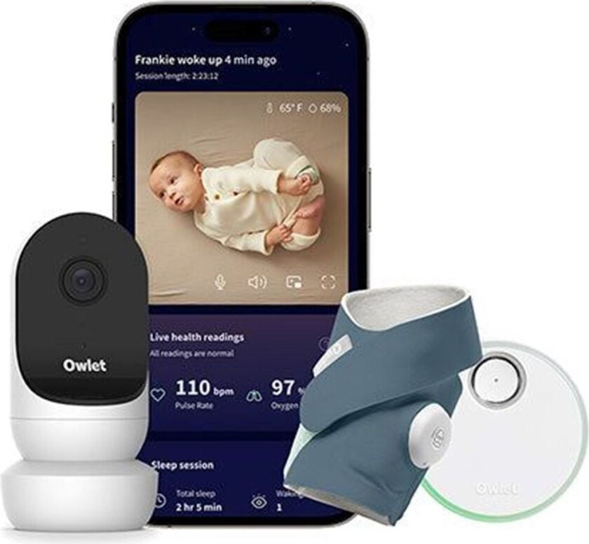 Dream Sock™ Pustealarm, Bedtime Blue + Cam 2 Video Babycall