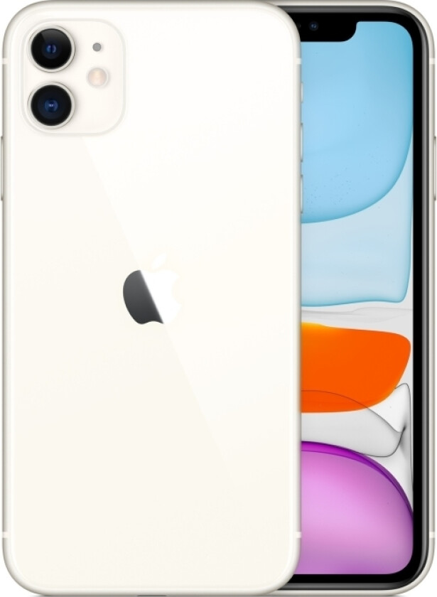 Iphone 11 - 4G Smartphone - Dobbelt-Sim / Internminne 64 Gb - Lcd-Display - 6.1" - 1792 X 828 Piksler - 2X Bakkameraer 12 Mp, 12 Mp - Front Cam