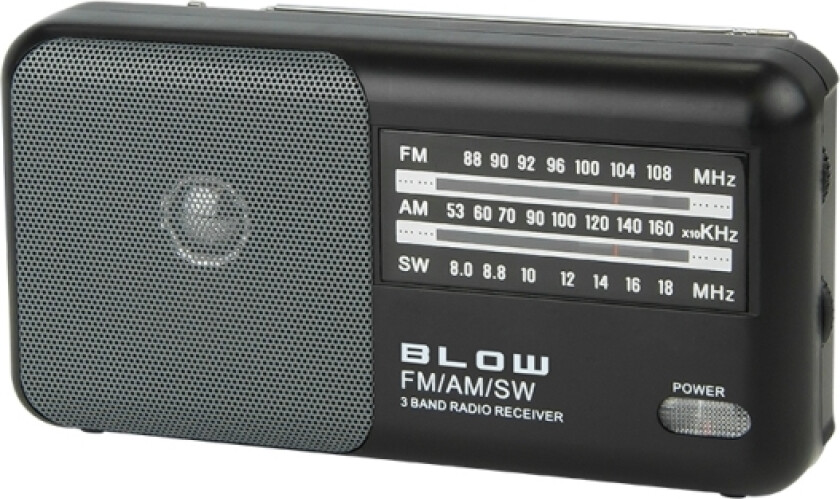 Blow 77-533#, Bærbar, Analog, Am, Fm, 87,5 - 108 Mhz, 530 - 1600 Khz, 3,5 Mm