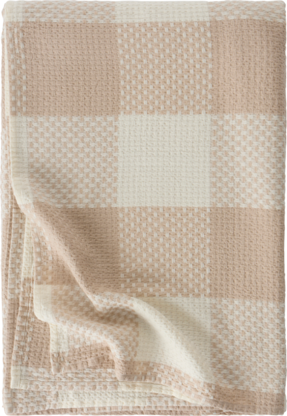 sengeteppe Beige/naturhvit