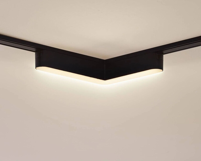 LED-list 48 V Lumaro, svart, L-formet, plast