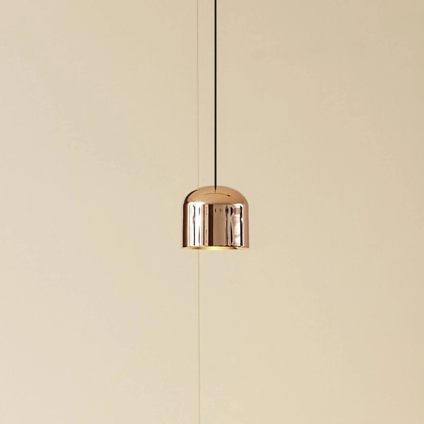 LED-pendellampe Lumaro, gull, Ø 8 cm, aluminium, 48V