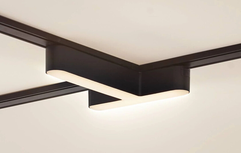 LED-list 48 V Lumaro, svart, T-formet, plast