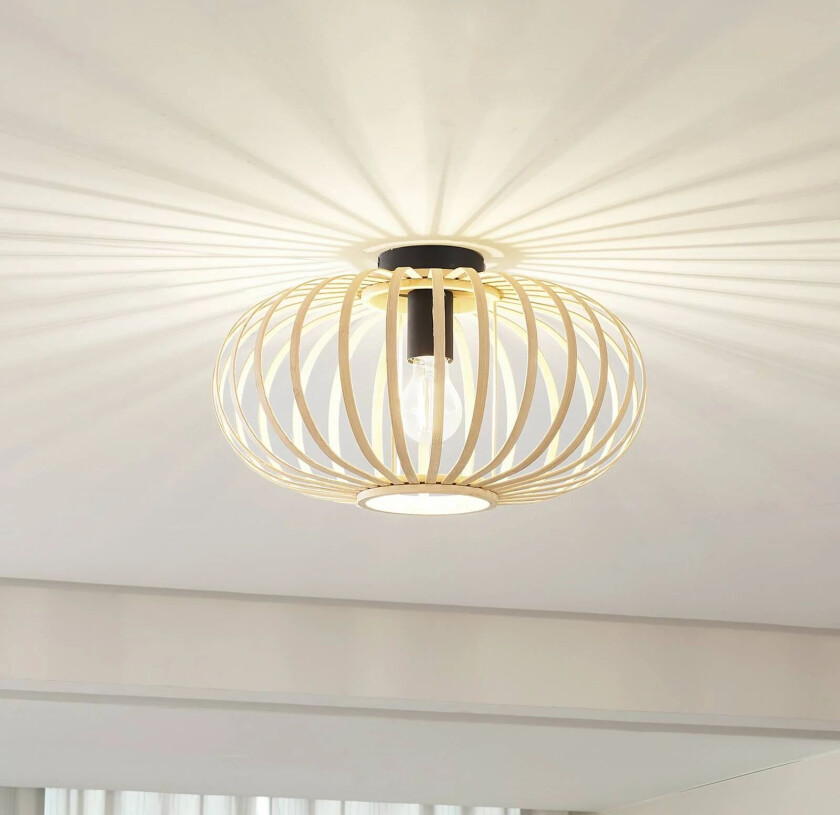 taklampe Lielle, naturlig bambus, Ø 40 cm