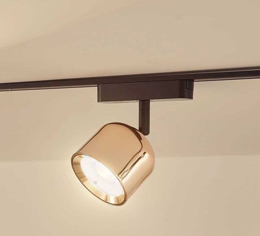 LED-spot 48 V Lumaro, rosa gull, Ø 8,2 cm, aluminium